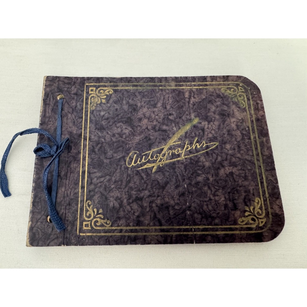 School Autograph Book Vintage 1930's Entries to Esther in Nebraska